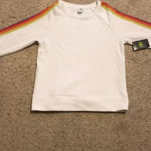 NWT White rainbow jogger/matching sweatshirt 🌈